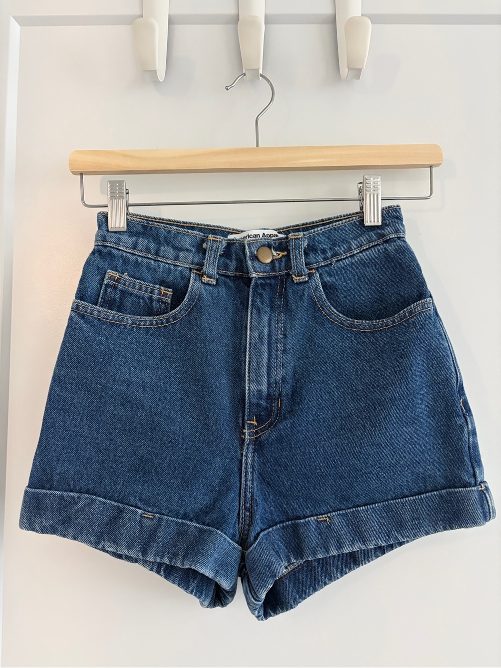 American Apparel High-Rise Denim Shorts